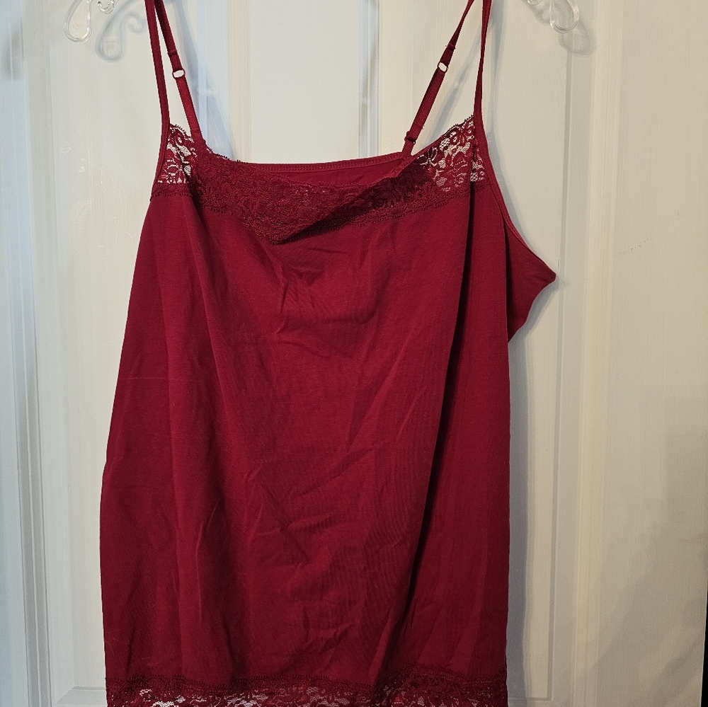 Red lace cami